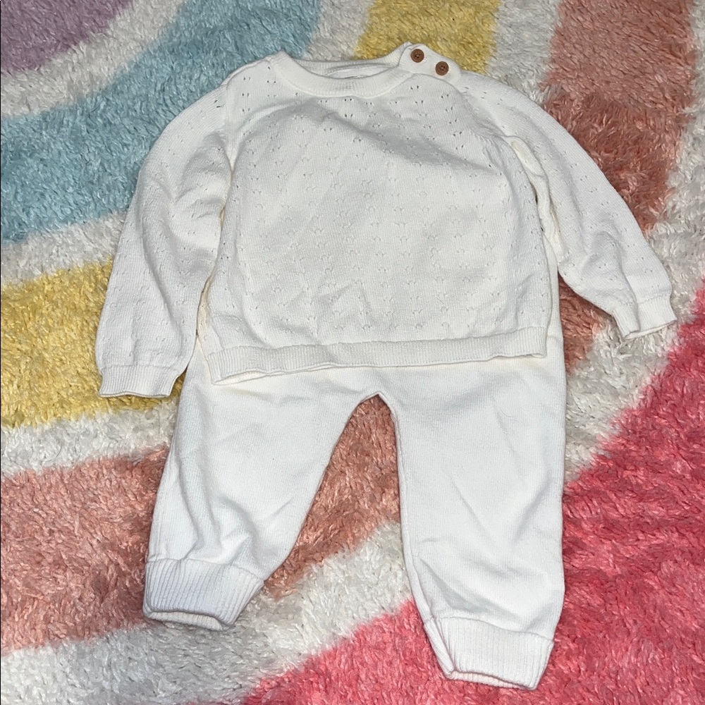 First Impressions White Kids Matching Set